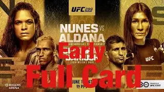 UFC 289 Nunes Vs Aldana Full Card Early Prediction