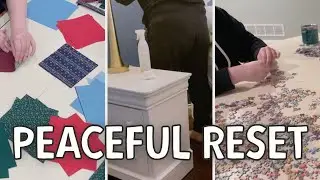 Peaceful Reset Vlog 🧵 Slow Sewing, Puzzles & Cleaning Forgotten Spaces