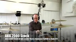 AKG C2000 Stock vs AKG C2000 Mod vs Neumann TLM103 vs R&oslash;de NT1