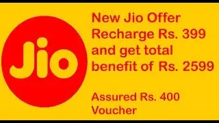 Jio new offer | Recharge Rs. 399 and get Rs. 400 cashback | Also Triple Cashback