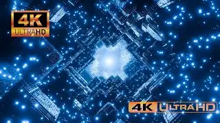 Blue Square Dimension Tunnel Abstract - DRG Loops - Back ground video Effects HD