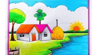 Gramer Prakitik Drisso Drawing Village Nature Art Voice Tutorial