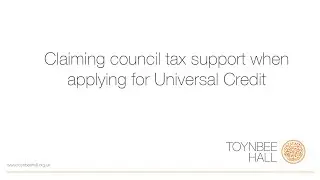 Tip for getting help with council tax when applying for Universal Credit