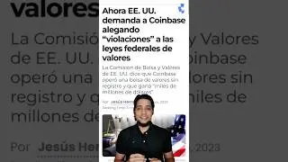 COINBASE recibe demanda 👨🏻&zwj;⚖️ de la SEC al igual que BINANCE ⚖