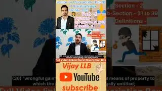 Section - 2 (36) ||  Wrongful Gain Definition || BNS, 2023 #wrongful #law #shortsvideo #VijayLLB