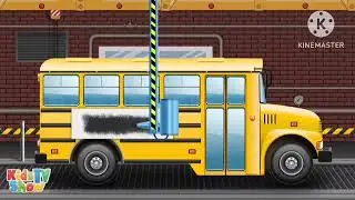 School Bus - Monster Trucks For Children - Kids TV Show 