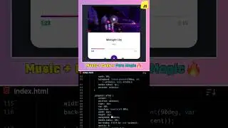 🎵 Build a Stunning Music Player UI with HTML CSS & JavaScript in 60 Seconds! 😍#shorts