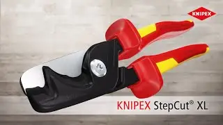 KNIPEX StepCut&reg; XL 95 11 225 // Cable shears for easier cutting of multi-conductor cables