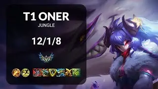 T1 Oner Kindred vs Talon JUNGLE - KR CHALLENGER Patch 15.10