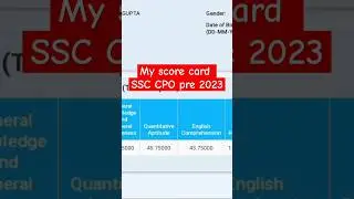selected CISF SI ⭐⭐👮&zwj;♂️ AIR 226 || SSC CPO pre 2023 Mark #ssc #ssccpo #viral #motivation #shorts