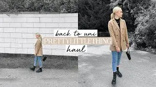 BACK TO UNI PRETTYLITTLETHING HAUL + TRY-ON! September 2019 | Caitlin Rose