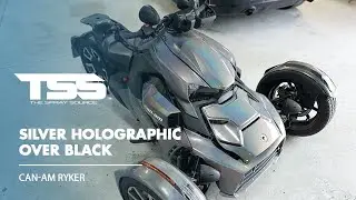 SILVER HOLOGRAPHIC OVER BLACK | AUTOFLEX COATINGS | CAN-AM RYKER