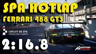 SPA HOTLAP FERRARI 488 GT3 | 2.16.8 | Assetto Corsa Competizione | Setup and MoTec