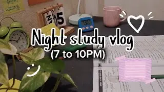Night study vlog. 📚🖇️