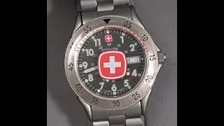 Wenger S.A.K design 1990s field watch 24hr bezel 096.0636 Swiss ETA 805.121 battery service & review