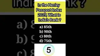 What is India's rank in the Henley passport index 2025 ? #henleypassportindex  passport index 2025
