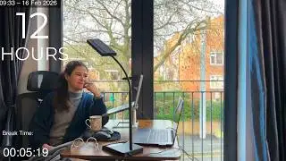 12-Hour LIVE Study With Me 🎓 | Cozy UK Ambience | Custom Pomodoro Timer | Deep Work Mode