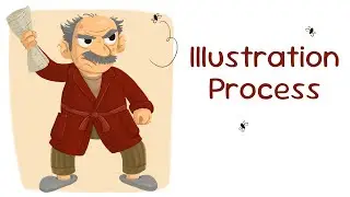 Drawing a Grumpy Grandpa | Digital Art Process
