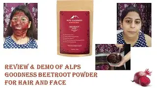 Review & Demo of Alps Goodness Beetroot Powder for Hair and Face