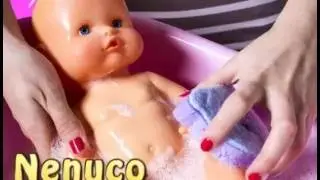 Baby Doll Bathtime Nenuco Baby Girl Change Diaper How to Bath a Baby Toy Videos