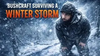 Trying to Survive Huge Winter Storm with NOTHING - Building Shelter 