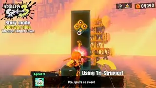 Splatoon 3 Story Mode - One-way Ride Through Target Town 'Extreme Stage & Use Tri-Stringer