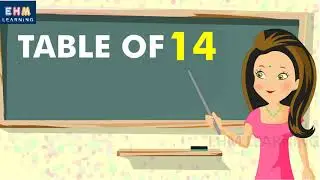 Learn Multiplication table of fourteen 14-x1=14 | Multiplication Time of tables | Table for kids