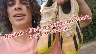 Testando a pot&ecirc;ncia do Wap em prova de limpeza ( coloquei o t&ecirc;nis preferido do Valen em risco)