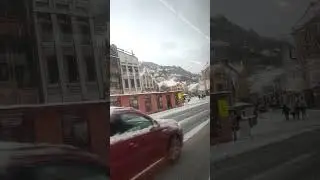 NORWAY Bergen centre (torget )in winter.