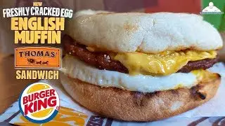 Burger King&reg; Freshly Cracked Egg English Muffin Sandwich Review! 👑🍳