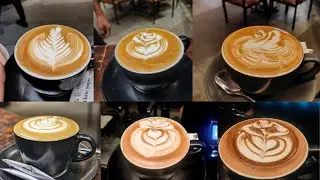 How to make cafe latte and cappuccino art | latte art | coffee art