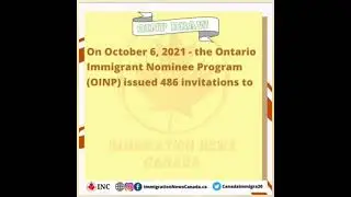 Canada | Ontario PNP Draw: October 6, 2021