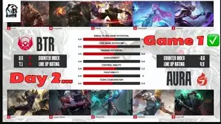 BTR vs AURA | Game 1 | Day 2 Week 3 | MPL ID S13 | Regular Season | AURA VS BTR | Mobile Legends