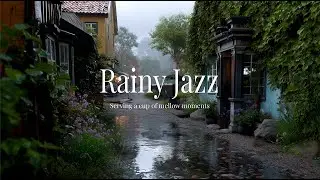 Плейлист Джаза Дождливого Дня | Уютная Деревня 🌧️ Расслабляющая Музыка