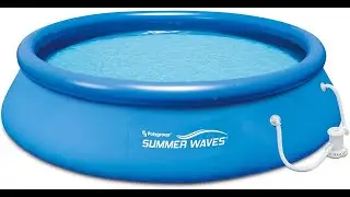 Summer Waves 12' Ft. Quick Set Inflatable Above Ground Pool with Filter Pump