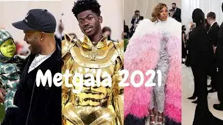 Met Gala 2021 Red carpet Lil nasX , Rihanna, Asarp Rocky, Kim Kardashian, JUSTIN BIEBER, Hailey, cur