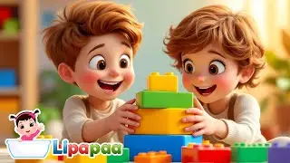 🌟 Building Blocks Magic | Lipapaa Rhymes | Fun Construction Song for Kids 🏰