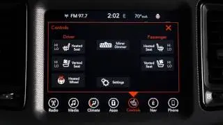 Heated Steering Wheel-Using heated wheel on the control menu of 2018 Dodge Challenger