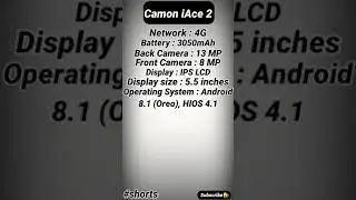 TECNO CAMON IACE 2 REVIEWS #SHORTS