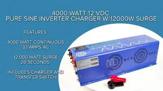 Aims Power  4000 Watt Inverter Charger 12V PICOGLF40W12V120V