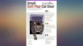Perfect Pet Soft Flap Cat Door with Telescoping Frame, Small, 5
