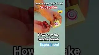 how to make smoke bomb easy science experiment#shorts#science#🧪🧨
