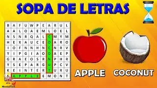 RETO de la SOPA de LETRAS | Encuentra el NOMBRE de la FRUTA en ingl&eacute;s | SOPA DE LETRAS | MentalTest