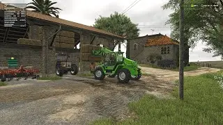 Farming Simulator 25; Etruria; Strohballen sammeln und Kalkstreuer mieten