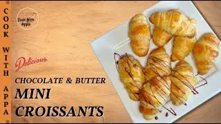 Mini Croissants | Chocolate & Butter Croissants | Pain au Chocolate | Kipferl | #Croissants #viral