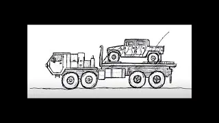 Truck and Military Car Drawing | How to Draw a Military Truck & Car | Easy Drawing for Beginners
