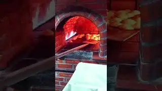 Bread baking process in the oven