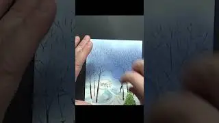 Create a winter wonderland card with just one stamp!