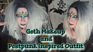 Goth Makeup and Postpunk Inspired Outfit  | Gothyoutuber 