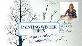 Paint Winter Trees with Just 2 Colours (Watercolour, watercolor)